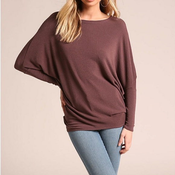 Textured Knit Dolman Blouse Black - Picture 13 of 14